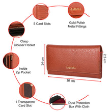 Load image into Gallery viewer, Sassora Genuine Leather Medium RFID Women Purse
