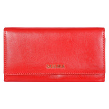 Load image into Gallery viewer, Sassora Premium Leather Medium Size Red RFID Protected Women Purse
