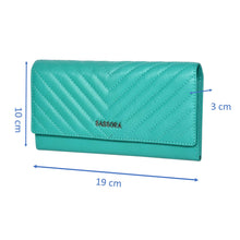 Load image into Gallery viewer, Sassora Premium Leather Stitching pattern RFID Women Wallet
