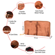 Load image into Gallery viewer, Sassora Premium Printed Leather RFID Women Medium Wallet Purse
