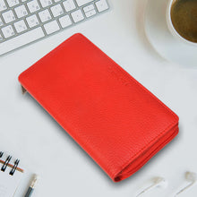 Load image into Gallery viewer, Sassora Genuine Premium Leather Women Red RFID Protected Purse
