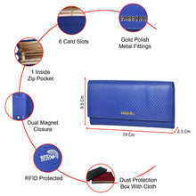 Load image into Gallery viewer, Sassora Premium Leather Ladies RFID Magnet Closure Purse
