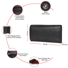 Load image into Gallery viewer, Sassora Premium Leather Everyday RFID Ladies Purse
