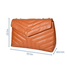 Load image into Gallery viewer, Sassora Premium Leather Quilted Pattern Ladies Shoulder Bag
