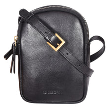 Load image into Gallery viewer, Sassora Women’s Genuine Leather Small Crossbody Bag – Dual Zip Compartments

