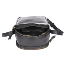 Load image into Gallery viewer, Sassora Women’s Genuine Leather Small Crossbody Bag – Dual Zip Compartments
