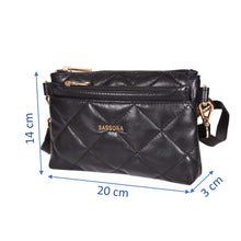 Load image into Gallery viewer, Sassora Premium Leather Small Quilted Pattern Girls Sling Bag
