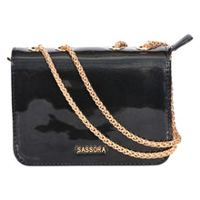 Load image into Gallery viewer, Sassora Premium Patent Leather Small Women Chain Sling Bag
