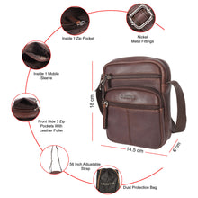 Load image into Gallery viewer, Sassora Premium Leather Small Size Boys Sling Bag
