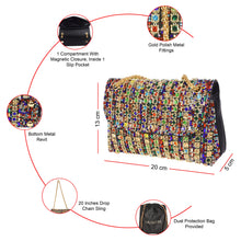 Load image into Gallery viewer, Sassora Stone &amp; Beads Embellished Party Sling Bag