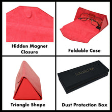 Load image into Gallery viewer, Sassora Genuine Leather Stylish Foldable Medium Spectacle Case
