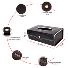 Load image into Gallery viewer, Sassora Premium Genuine Leather Rectangular Tissue Box Cover Holder