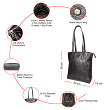 Load image into Gallery viewer, Sassora premium genuine leather large size tote bag for women
