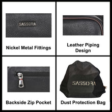 Load image into Gallery viewer, Sassora Premium Leather Unisex Toiletry Travel Pouch
