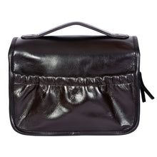 Load image into Gallery viewer, Sassora Genuine Leather Hanging Toiletry Pouch with Metal Hook &amp; Multi-Compartment Organizer