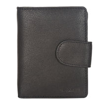 Load image into Gallery viewer, Sassora Genuine Leather Women and Girls RFID Protected Black Wallet
