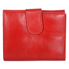 Load image into Gallery viewer, Sassora Premium Leather Medium Red RFID Protected Women Wallet
