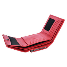 Load image into Gallery viewer, SASSORA Genuine Leather RFID Protected Women’s Compact Tri-fold Wallet