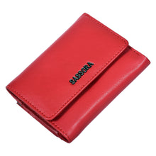 Load image into Gallery viewer, SASSORA Genuine Leather RFID Protected Women’s Compact Tri-fold Wallet