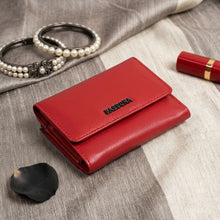 Load image into Gallery viewer, SASSORA Genuine Leather RFID Protected Women’s Compact Tri-fold Wallet