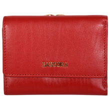 Load image into Gallery viewer, Sassora Genuine Leather Medium Size Red RFID Protected Women Wallet
