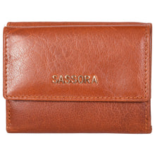 Load image into Gallery viewer, Sassora Genuine Leather Small Brown RFID Protected Women Wallet
