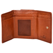 Load image into Gallery viewer, Sassora Genuine Leather Small Brown RFID Protected Women Wallet
