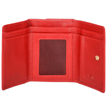 Load image into Gallery viewer, Sassora Genuine Premium Leather Medium Size Red RFID Girls Wallet
