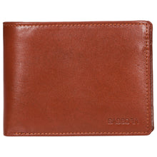 Load image into Gallery viewer, Sassora Genuine Leather Medium Brown RFID Bi-Fold Men&#39;s Wallet
