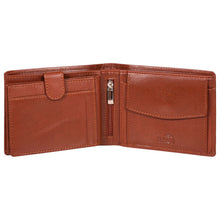 Load image into Gallery viewer, Sassora Genuine Leather Medium Brown RFID Bi-Fold Men&#39;s Wallet
