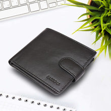 Load image into Gallery viewer, Sassora Genuine Leather Medium Black RFID Wallet For Men
