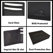 Load image into Gallery viewer, Sassora Premium Leather Bifold Men&#39;s RFID Card &amp; Money Wallet
