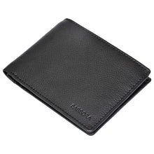 Load image into Gallery viewer, Sassora Premium Leather Large Black Men&#39;s RFID Wallet
