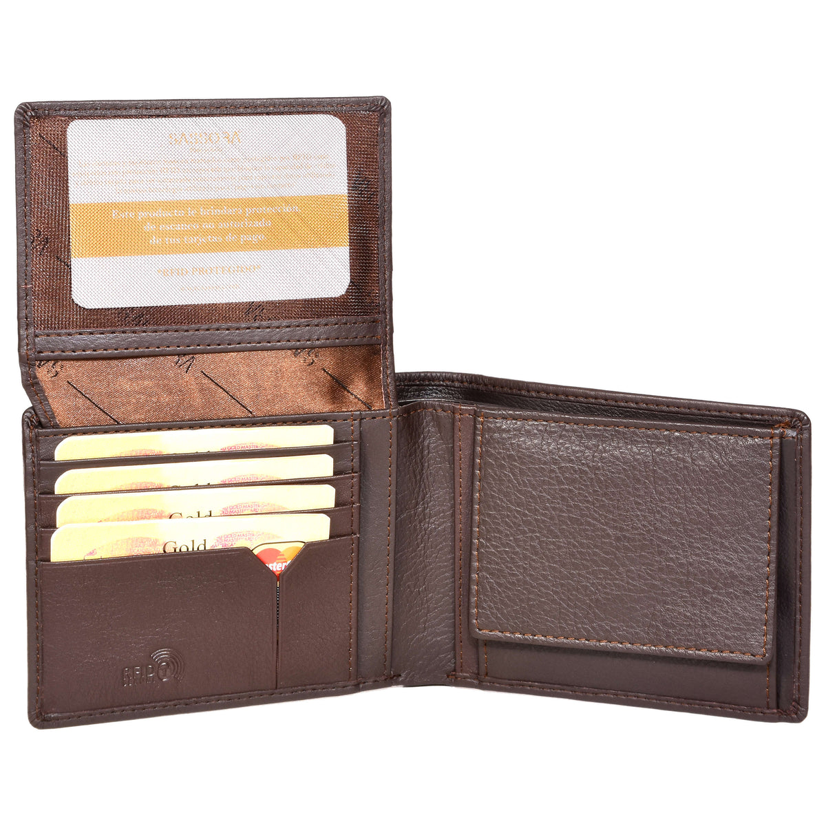 Sassora premium Genuine Leather Large Men'd RFID Wallet