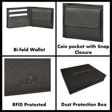 Load image into Gallery viewer, Sassora Genuine Premium Leather Medium Men&#39;s RFID Wallet
