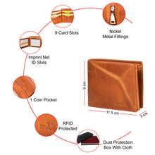 Load image into Gallery viewer, Sassora Genuine Premium Leather Medium Stylish Men&#39;s RFID Wallet
