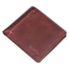 Load image into Gallery viewer, Sassora Premium Genuine Leather RFID Blocking Bifold Wallet for Men | Brown Leather Wallet with 9 Card Slots &amp; ID Window