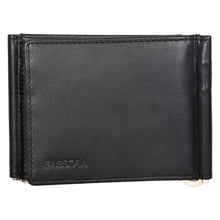 Load image into Gallery viewer, SASSORA Genuine Leather RFID Protected Bi-Fold Wallet with Dual Money Clips