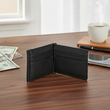 Load image into Gallery viewer, SASSORA Genuine Leather RFID Protected Bi-Fold Wallet with Dual Money Clips