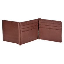 Load image into Gallery viewer, SASSORA Genuine Leather RFID Protected Bi-Fold Wallet with Dual Money Clips