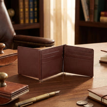 Load image into Gallery viewer, SASSORA Genuine Leather RFID Protected Bi-Fold Wallet with Dual Money Clips