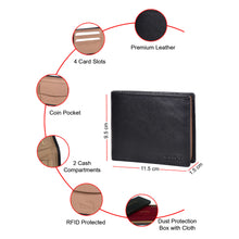 Load image into Gallery viewer, Sassora Premium Genuine Leather Men&#39;s RFID Wallet
