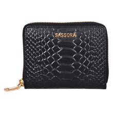 Load image into Gallery viewer, Sassora Premium Leather Girls RFID Zip Closure Small Wallet
