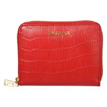 Load image into Gallery viewer, Sassora Premium Leather Women RFID Zip Closure Small Wallet
