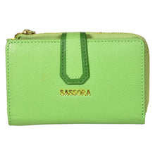 Load image into Gallery viewer, Sassora Premium Leather Women Medium Snap Closure RFID Wallet
