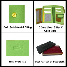 Load image into Gallery viewer, Sassora Premium Leather Women Medium Snap Closure RFID Wallet
