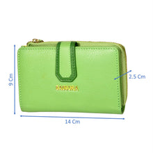 Load image into Gallery viewer, Sassora Premium Leather Women Medium Snap Closure RFID Wallet
