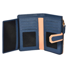 Load image into Gallery viewer, Sassora Premium Leather Ladies Medium Snap Closure RFID Wallet
