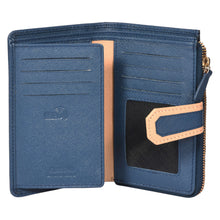 Load image into Gallery viewer, Sassora Premium Leather Ladies Medium Snap Closure RFID Wallet
