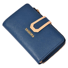 Load image into Gallery viewer, Sassora Premium Leather Ladies Medium Snap Closure RFID Wallet
